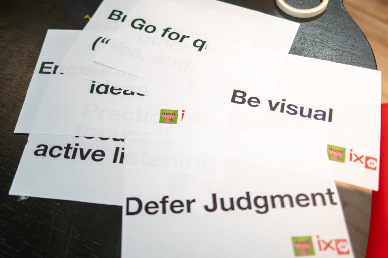 Workshop ground rules cards